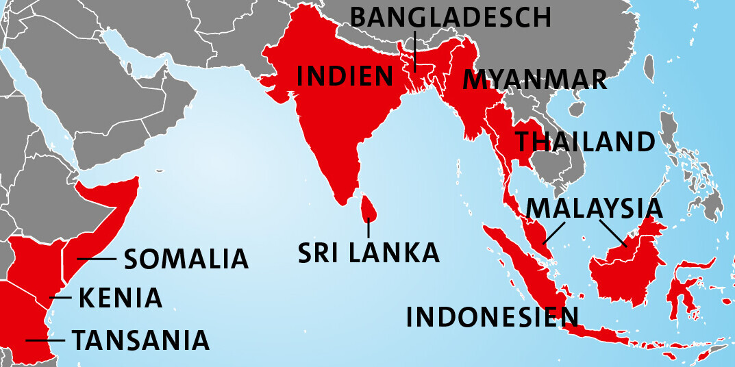 Einsatzgebiet Tsunami Südasien