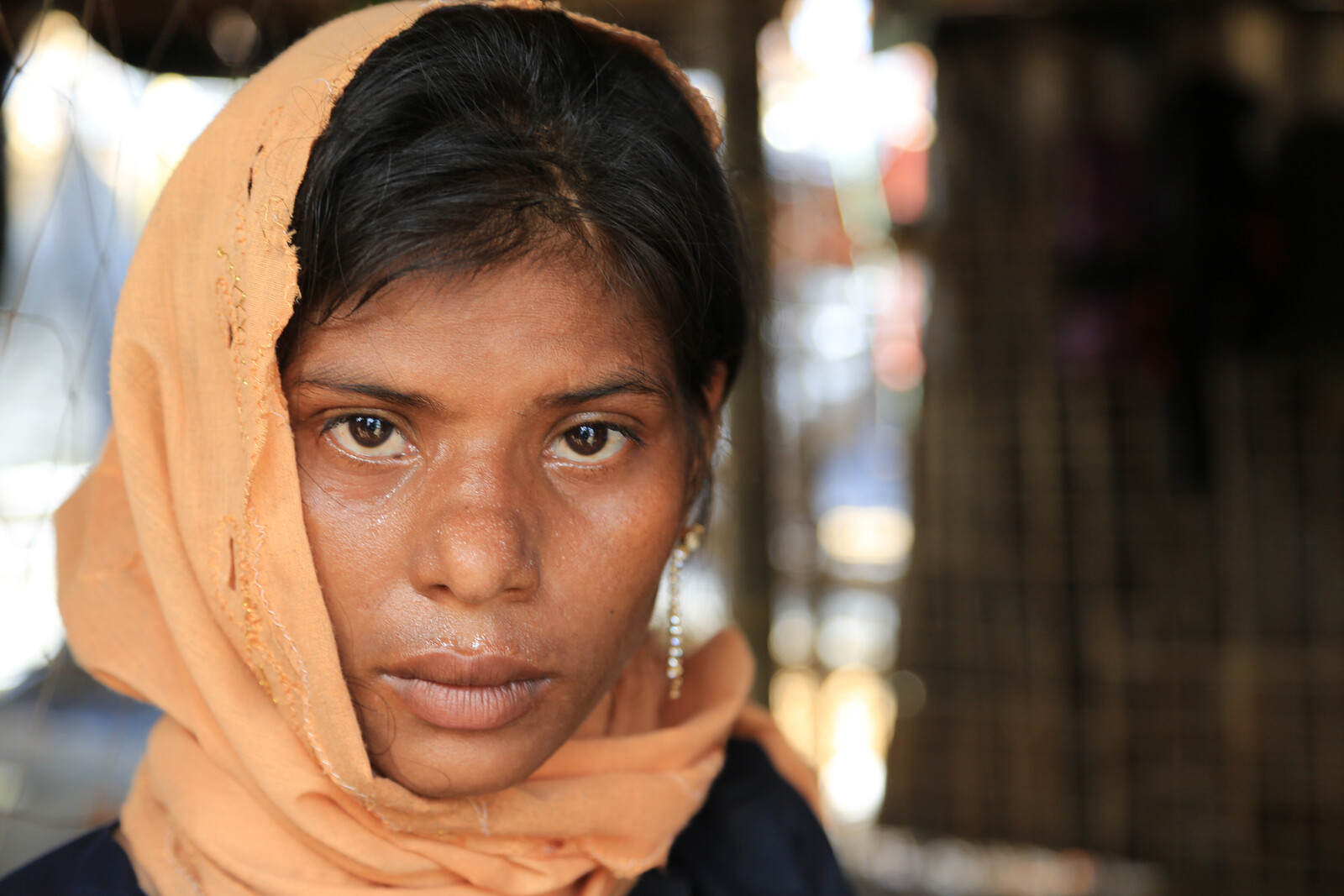 Die junge Frau Almarzan; eine von Hunderttausenden, die in den Flüchtlingscamps in Bangladesch unterkamen
