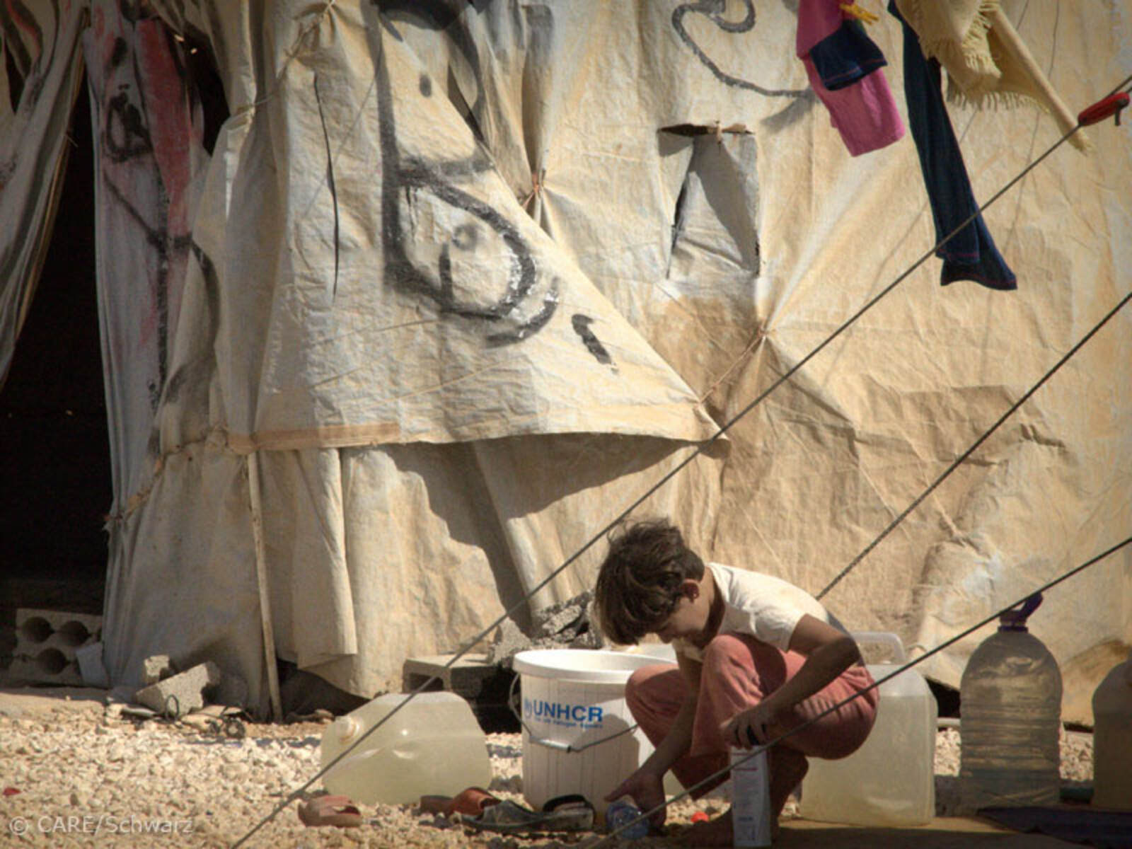 Auch die Situation in den Flüchtlingslagern ist angespannt. (Hier: Flüchtlingslager in Jordanien)