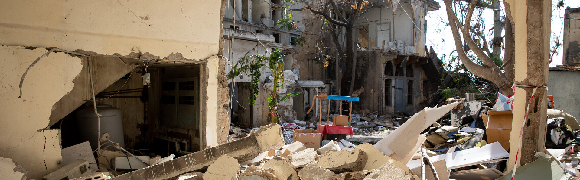 Die Explosion in Beirut hinterlässt zahlreiche zerstörte Häuser Die Explosion in Beirut hinterlässt zahlreiche zerstörte Häuser