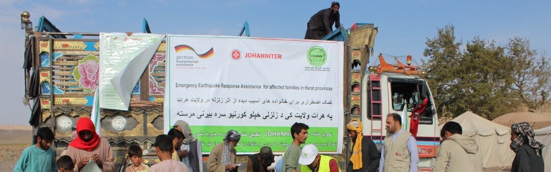 Die Johanniter versorgen die Menschen in Herat mit Hilfsgütern Die Johanniter versorgen die Menschen in Herat mit Hilfsgütern