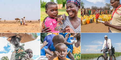 Collage: Hilfe für Menschen in Afrika Collage: Hilfe für Menschen in Afrika