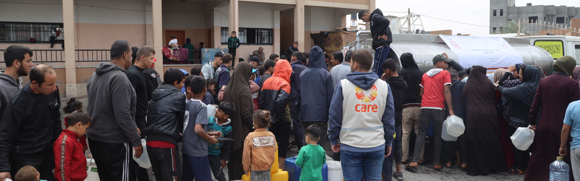 Verteilung von Hilfsgütern durch CARE in Gaza Verteilung von Hilfsgütern durch CARE in Gaza