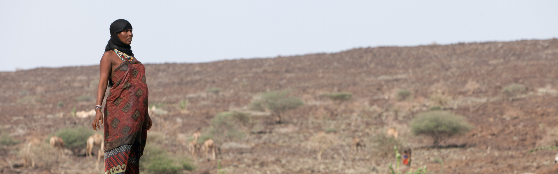 Äthiopien Frau Wüste Dürre Hunger