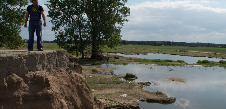 Die Bruchstelle, die Anfang Juni dafür sorgte, dass das Wasser den kleinen Ort Fischbeck unter sich begrub