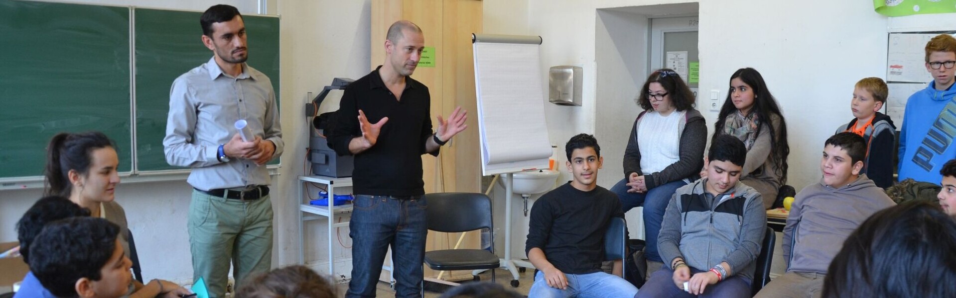 Flüchtlingskinder werden in der Marie-Kahle-Gesamtschule unterrichtet. Flüchtlingskinder werden in der Marie-Kahle-Gesamtschule unterrichtet.