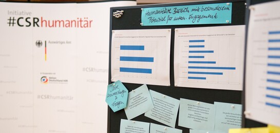 Bei der Initiative #CSRhumanitär steht der Austausch zwischen Wirtschaft und humanitären Akteuren im Mittelpunkt. Bei der Initiative #CSRhumanitär steht der Austausch zwischen Wirtschaft und humanitären Akteuren im Mittelpunkt.