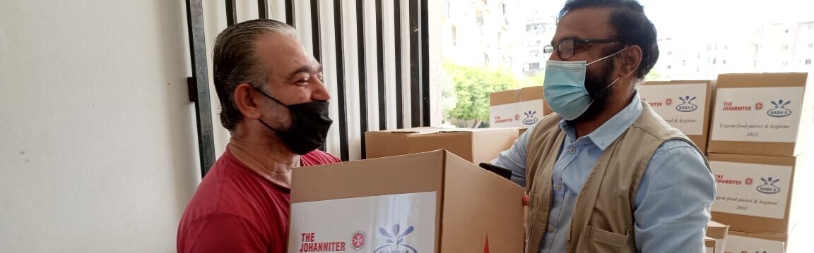 Die Johanniter verteilen Lebensmittelpakete und Hygienesets im Libanon Die Johanniter verteilen Lebensmittelpakete und Hygienesets im Libanon