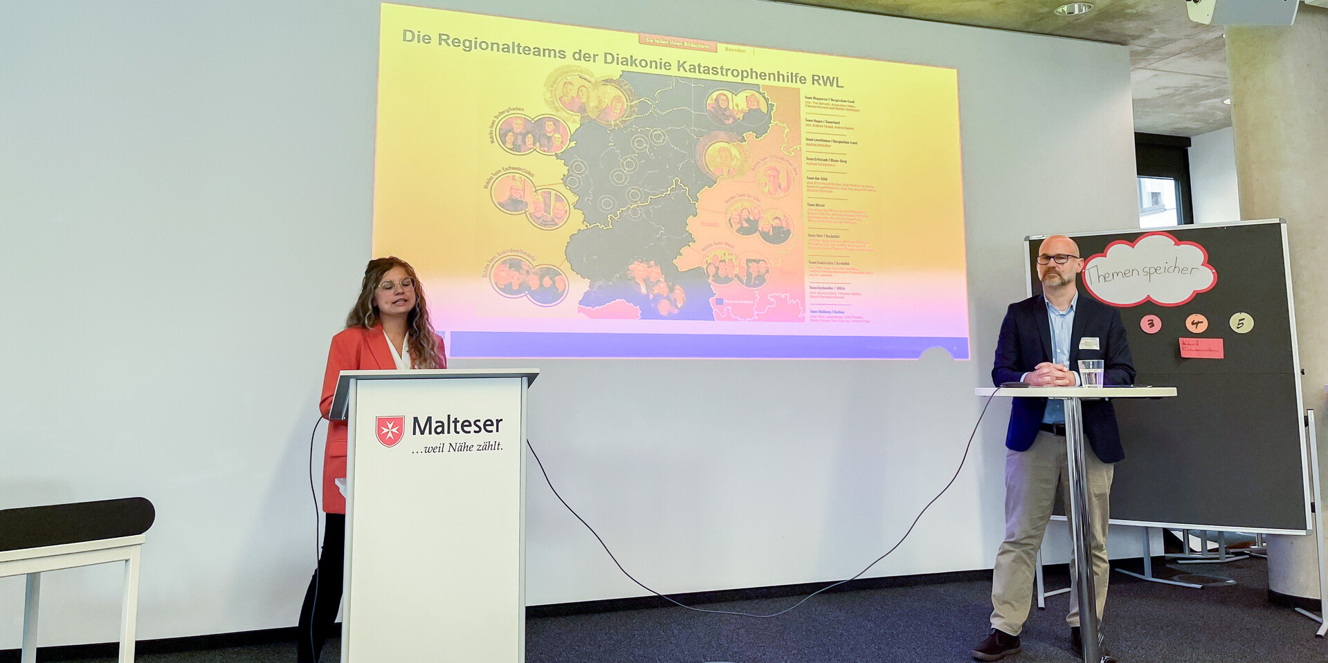 Elena Weber und Markus Koth von der Diakonie