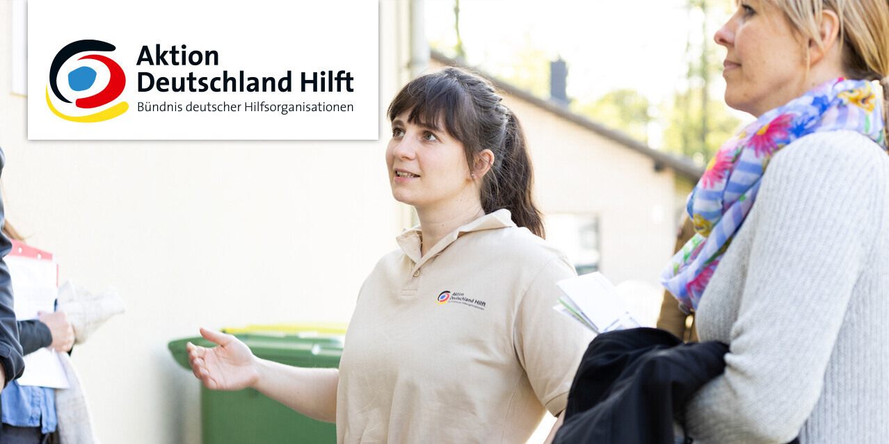 Tanja Rerich bei einem Projektbesuch im Ahrtal Tanja Rerich bei einem Projektbesuch im Ahrtal