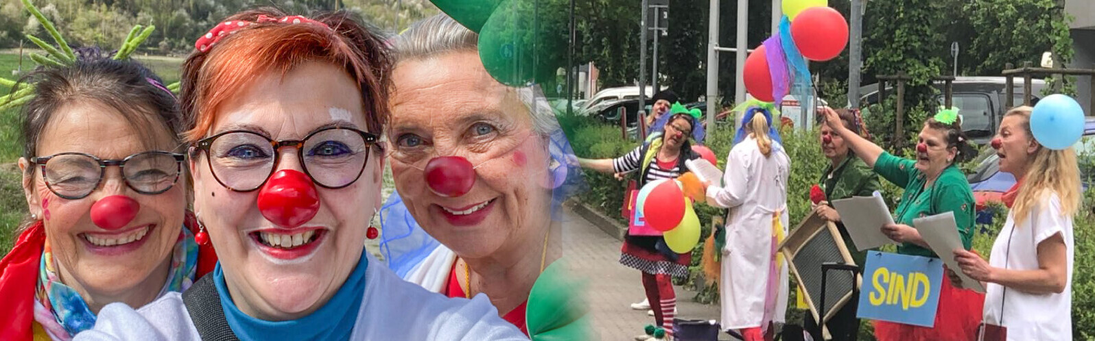 Clowns im Einsatz für die vom Hochwasser betroffenen Menschen im Ahrtal Clowns im Einsatz für die vom Hochwasser betroffenen Menschen im Ahrtal