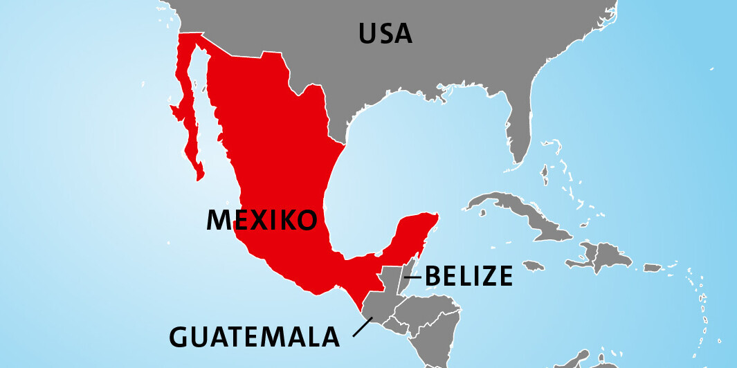 Länderkarte Erdbeben in Mexiko Länderkarte Erdbeben in Mexiko