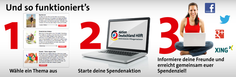 Aktionsportal: Starte Deine... Aktion Deutschland Hilft