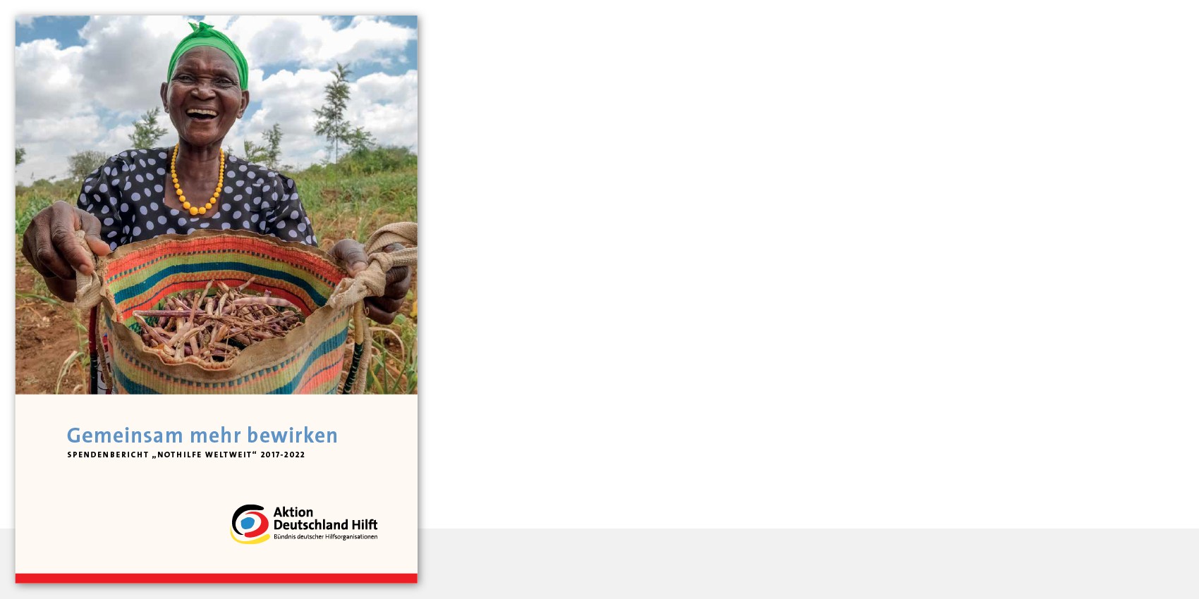 Spendenbericht "Nothilfe weltweit" Spendenbericht "Nothilfe weltweit"